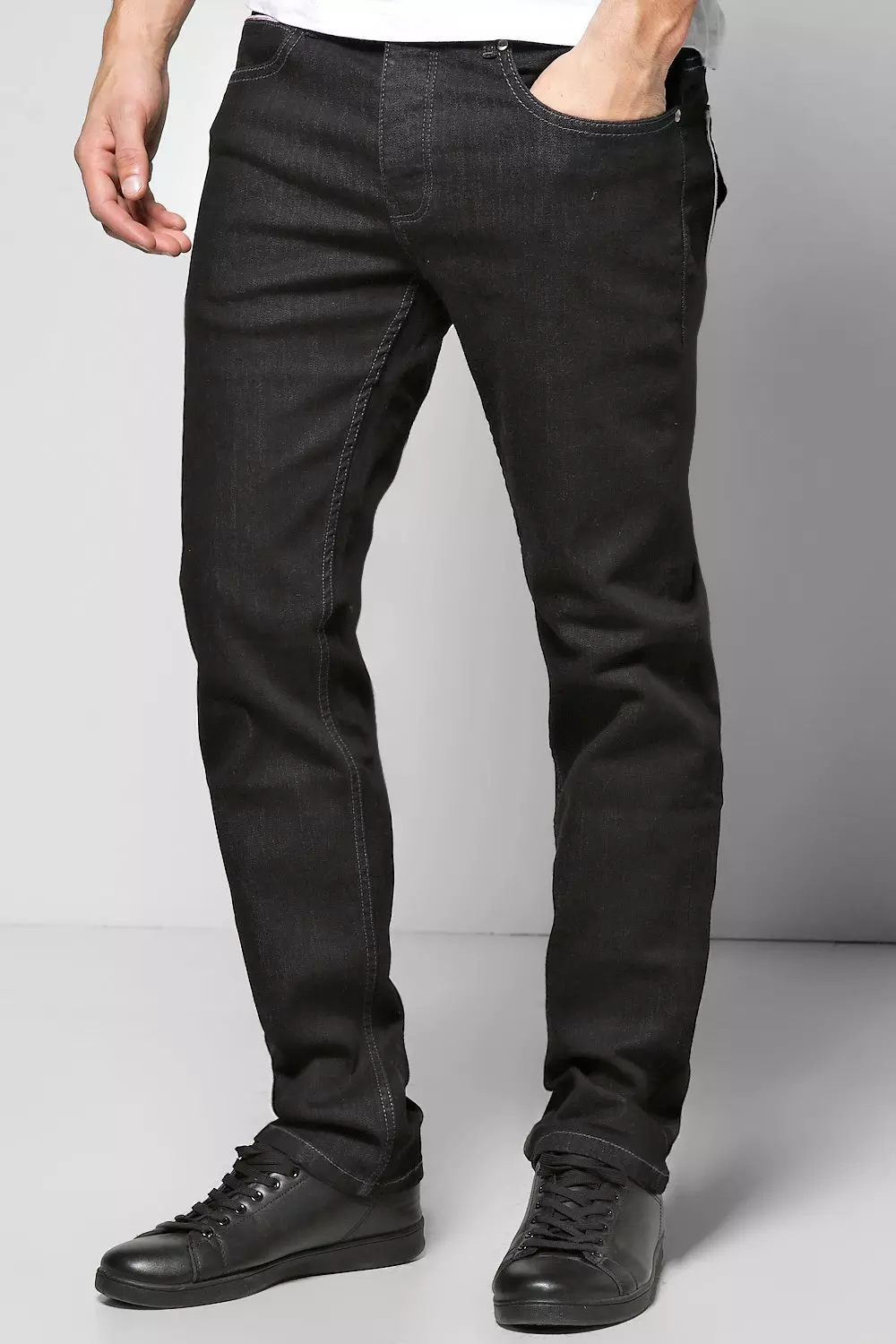 Washed black hot sale mens jeans